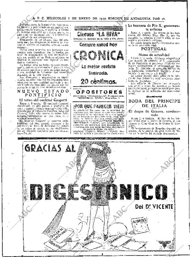 ABC SEVILLA 08-01-1930 página 26