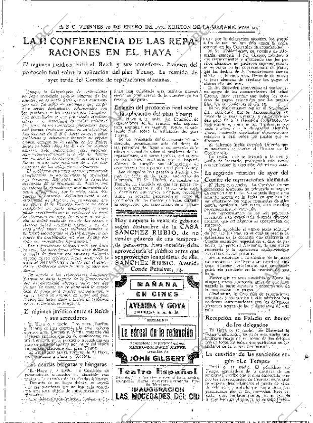 ABC MADRID 10-01-1930 página 20