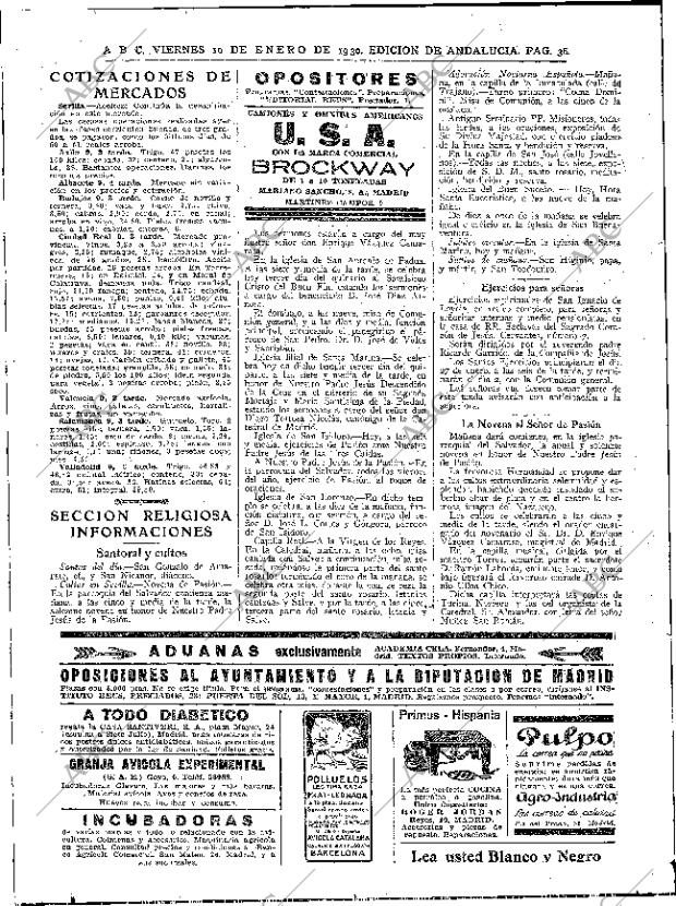 ABC SEVILLA 10-01-1930 página 36