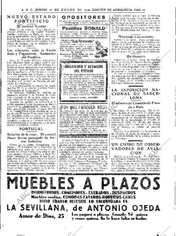 ABC SEVILLA 16-01-1930 página 27