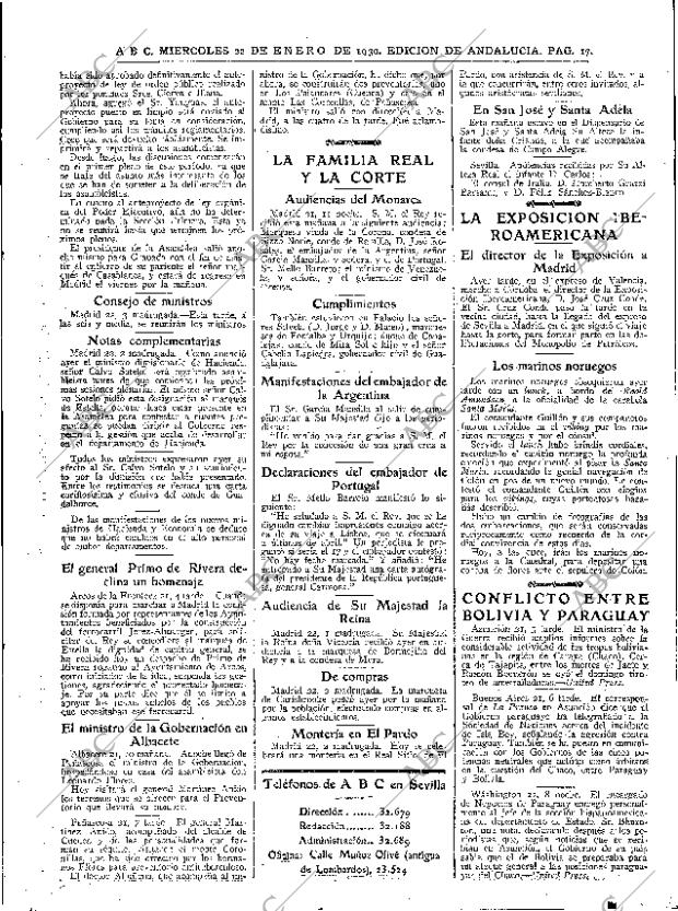 ABC SEVILLA 22-01-1930 página 17