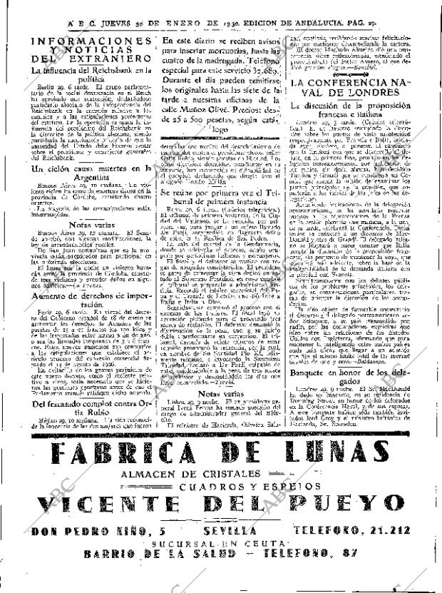 ABC SEVILLA 30-01-1930 página 27