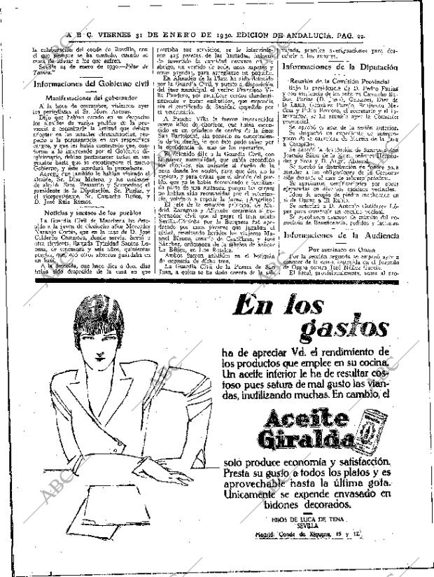 ABC SEVILLA 31-01-1930 página 22