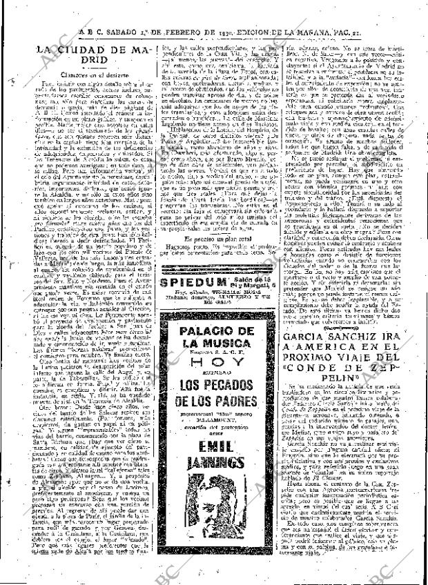 ABC MADRID 01-02-1930 página 21