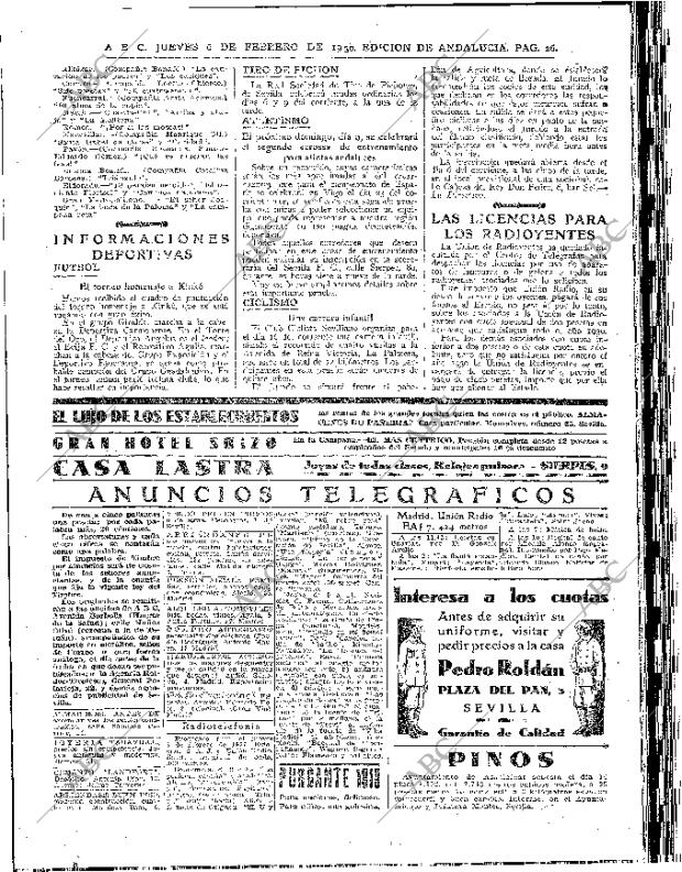 ABC SEVILLA 06-02-1930 página 22