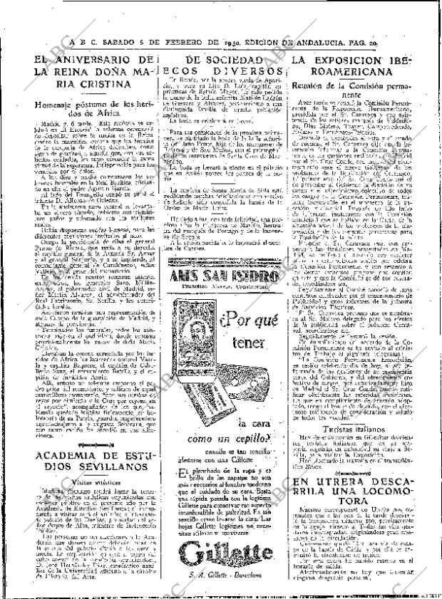 ABC SEVILLA 08-02-1930 página 20