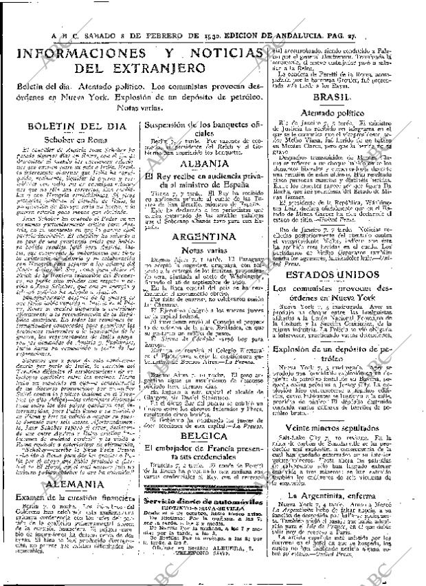 ABC SEVILLA 08-02-1930 página 27