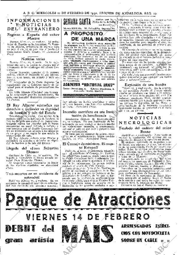 ABC SEVILLA 12-02-1930 página 27