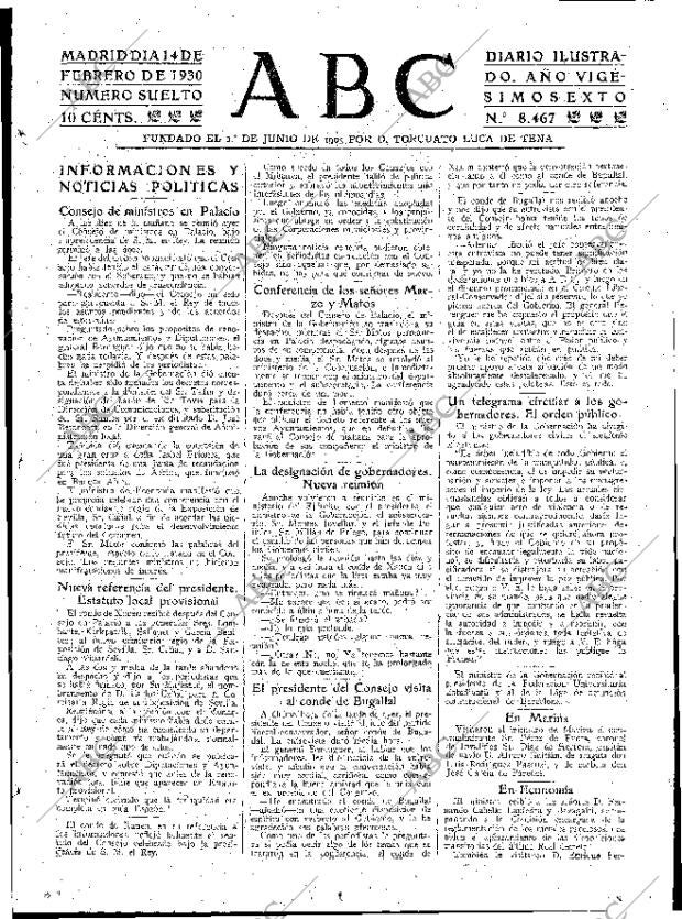 ABC MADRID 14-02-1930 página 15