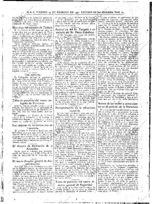 ABC MADRID 14-02-1930 página 16