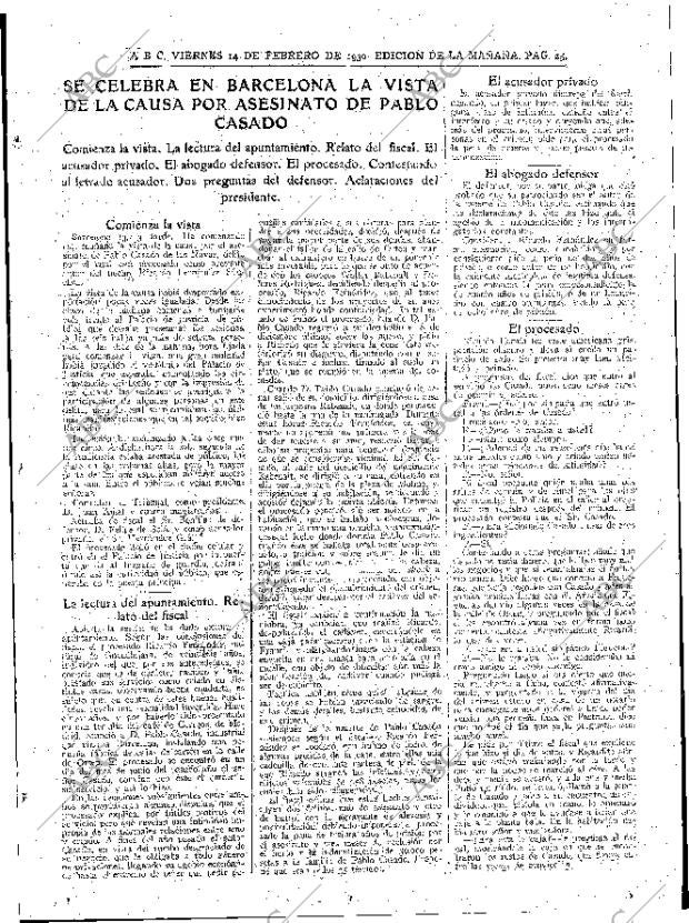 ABC MADRID 14-02-1930 página 25