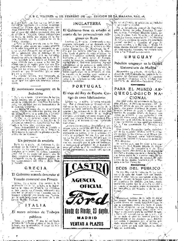 ABC MADRID 14-02-1930 página 28