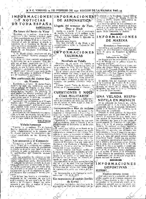 ABC MADRID 14-02-1930 página 35
