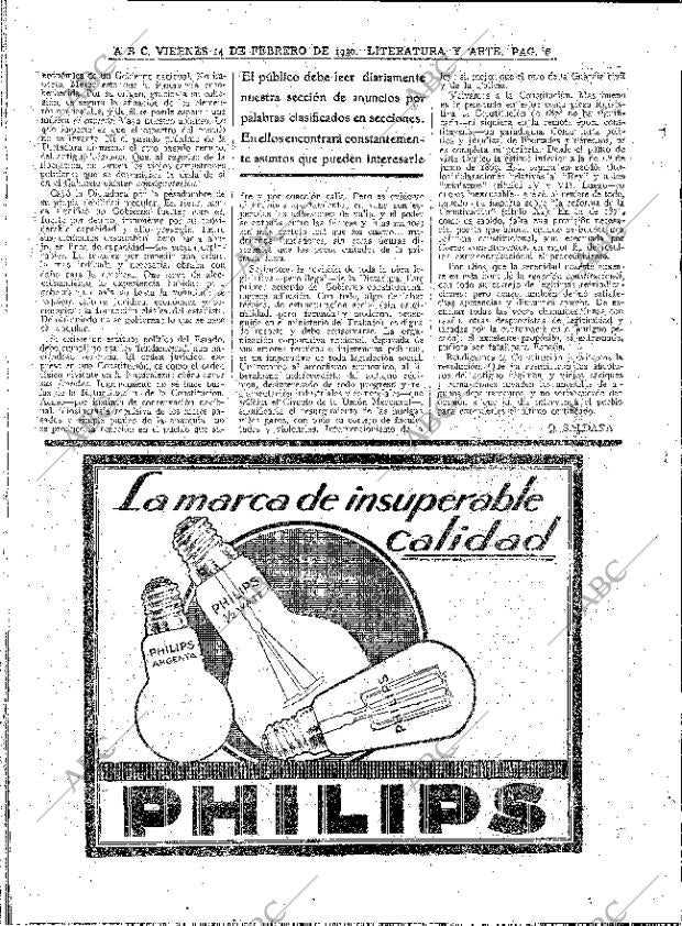 ABC MADRID 14-02-1930 página 6