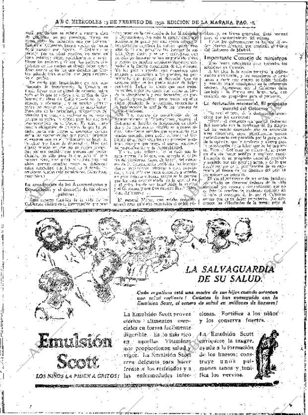 ABC MADRID 19-02-1930 página 16