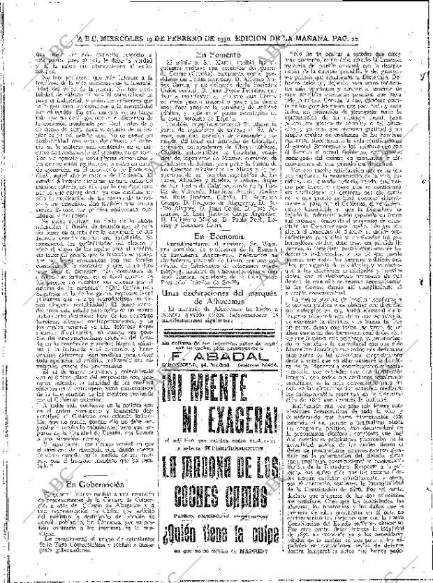 ABC MADRID 19-02-1930 página 20