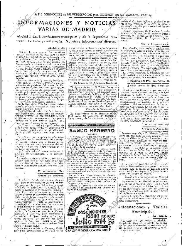 ABC MADRID 19-02-1930 página 25