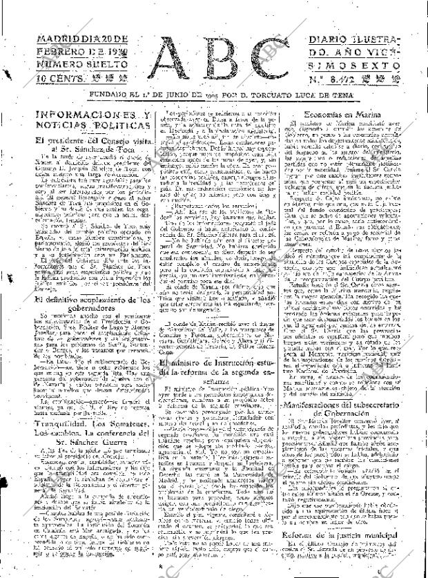 ABC MADRID 20-02-1930 página 15