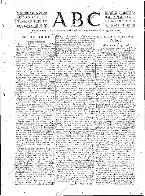 ABC MADRID 20-02-1930 página 3