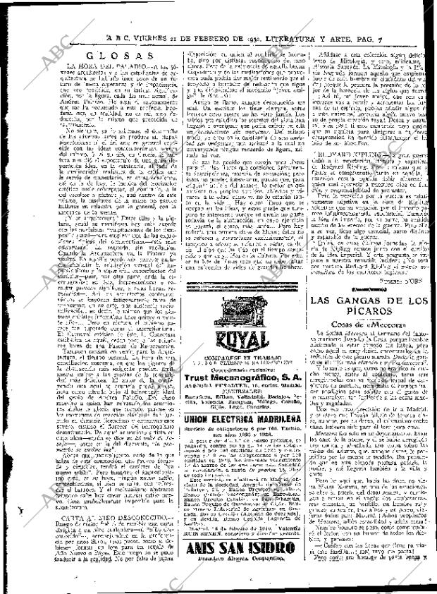 ABC MADRID 21-02-1930 página 7