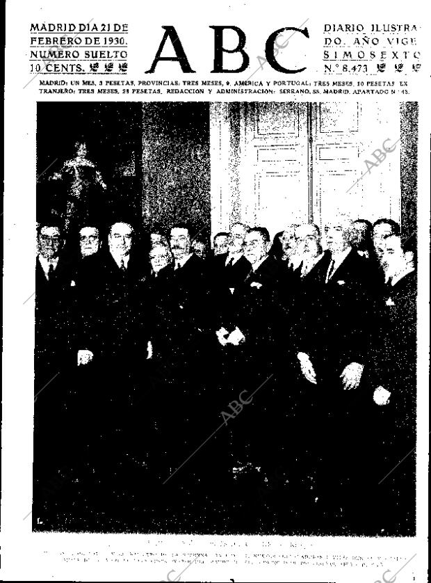 ABC SEVILLA 21-02-1930 página 1