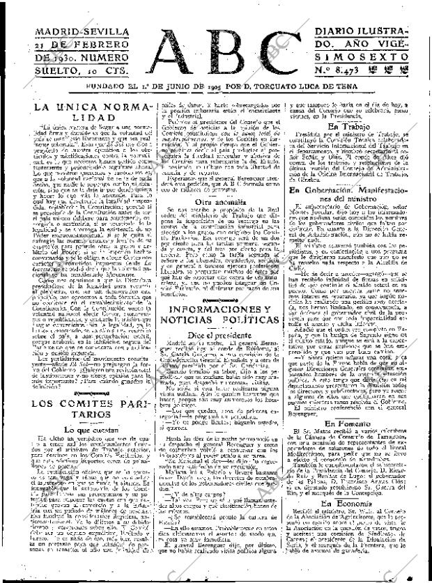 ABC SEVILLA 21-02-1930 página 15