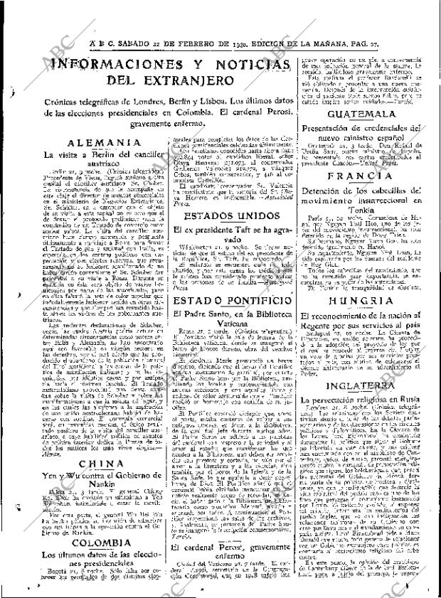 ABC MADRID 22-02-1930 página 27