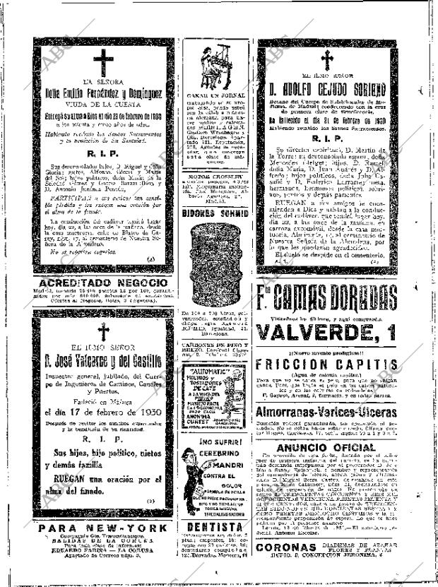 ABC MADRID 22-02-1930 página 40