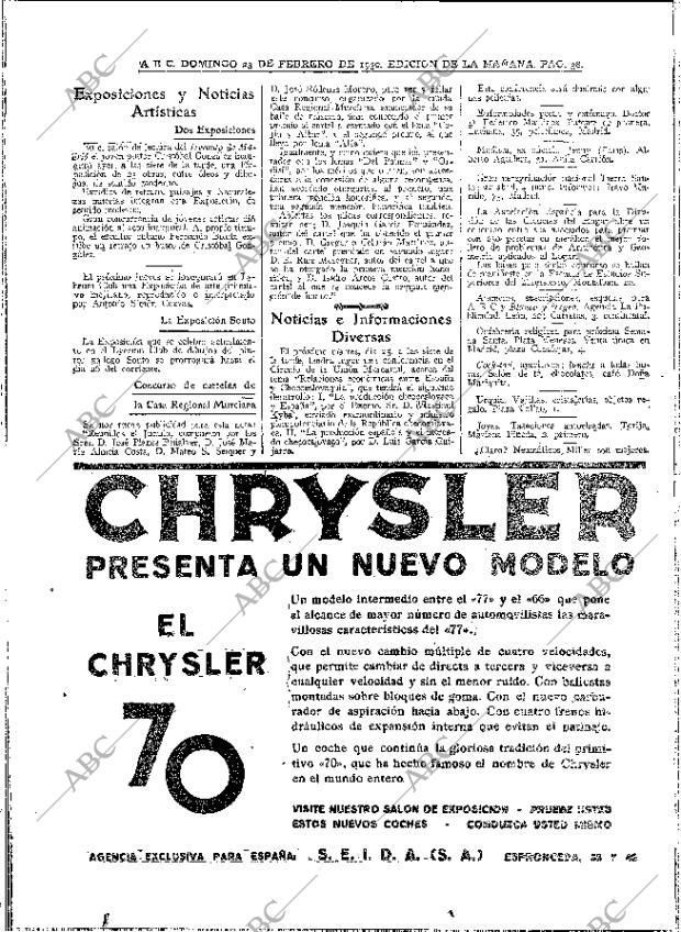 ABC MADRID 23-02-1930 página 38