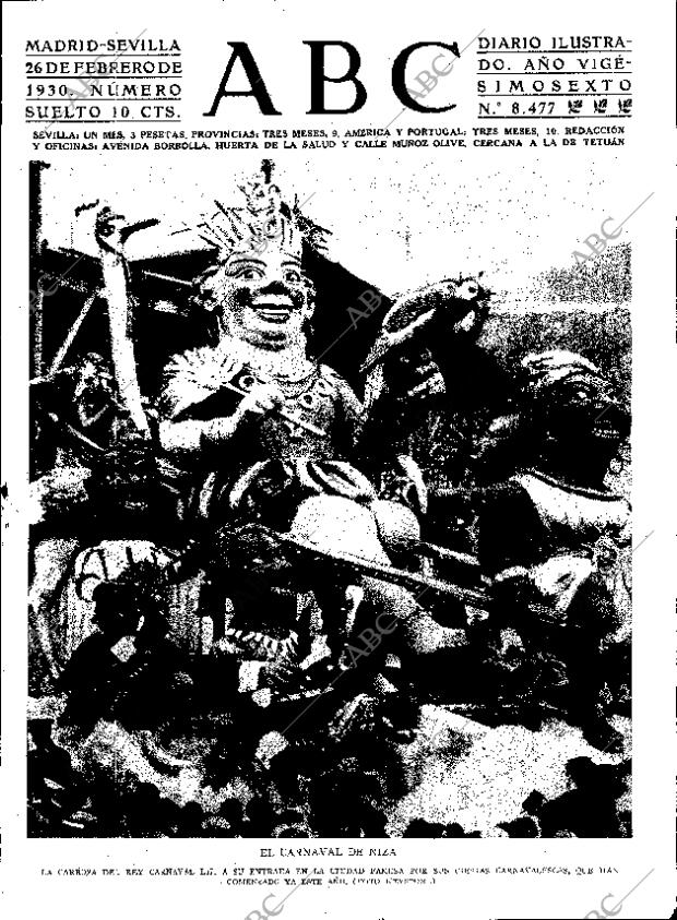 ABC SEVILLA 26-02-1930 página 1