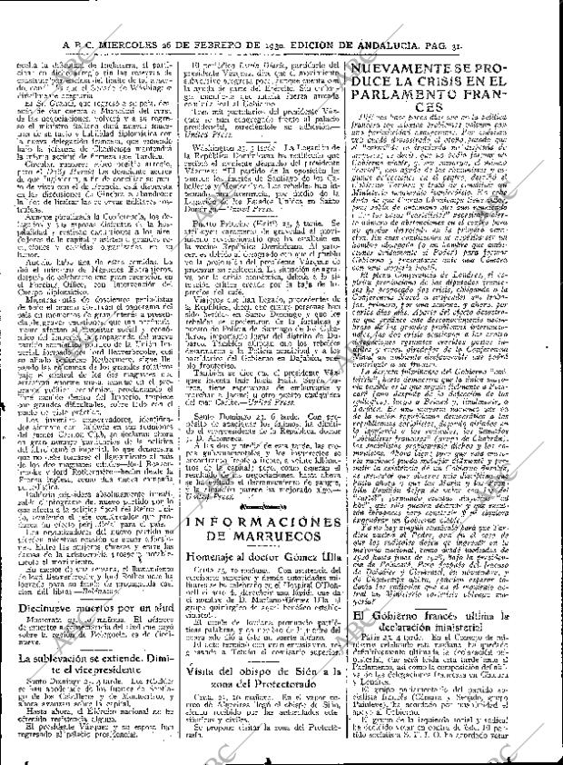 ABC SEVILLA 26-02-1930 página 31
