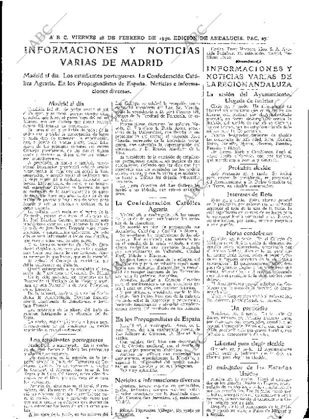 ABC SEVILLA 28-02-1930 página 27