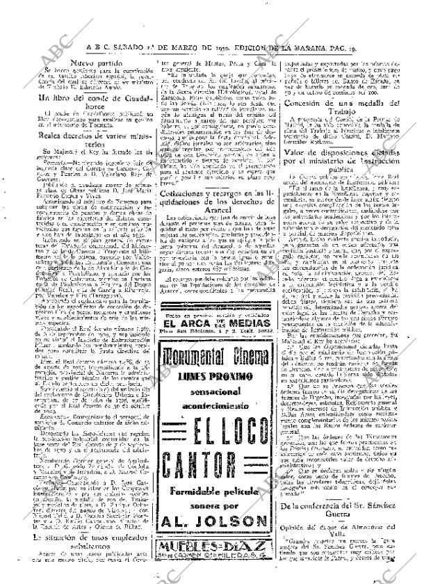 ABC MADRID 01-03-1930 página 19