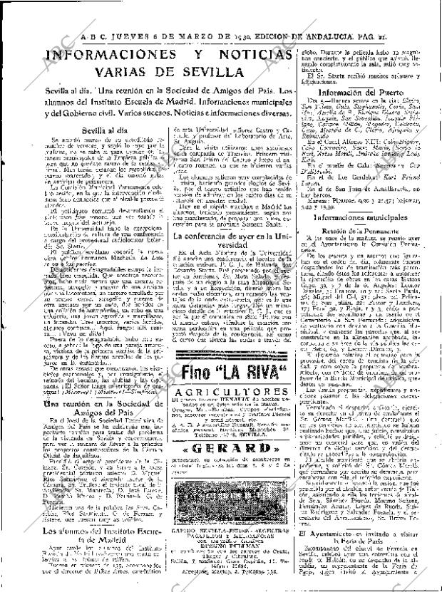 ABC SEVILLA 06-03-1930 página 21