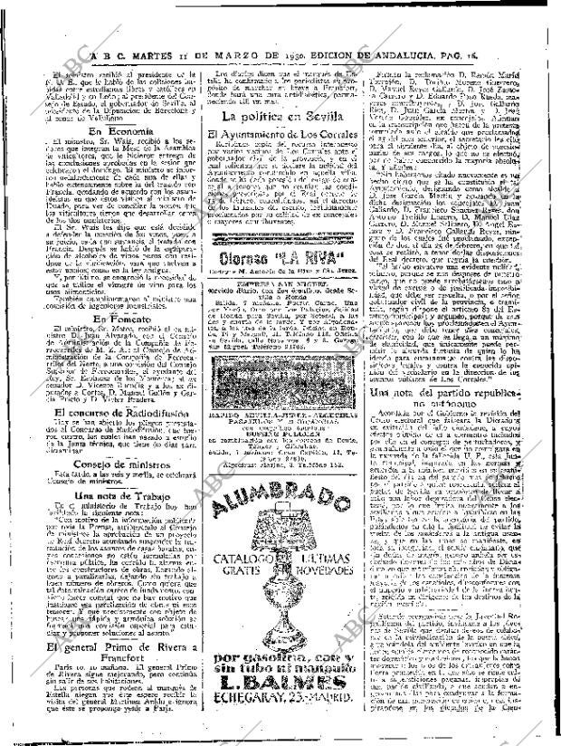 ABC SEVILLA 11-03-1930 página 16