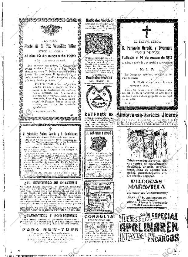 Periodico Abc Madrid 13 03 1930 Portada Archivo Abc