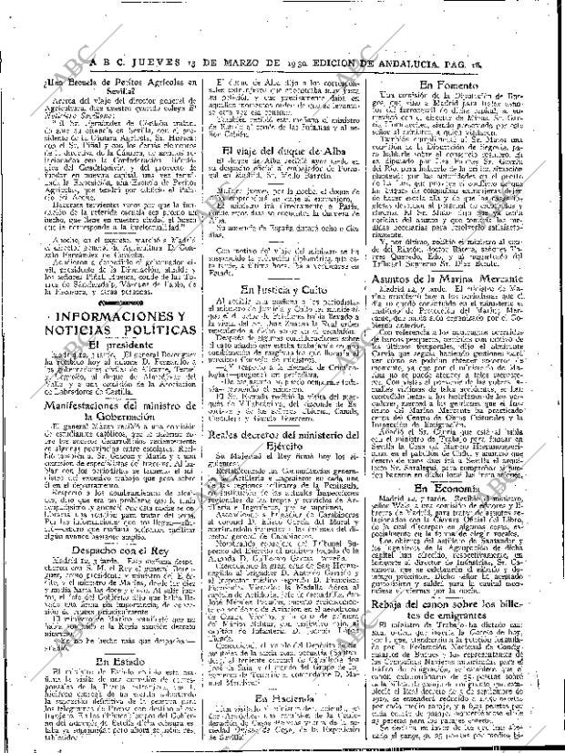 ABC SEVILLA 13-03-1930 página 16