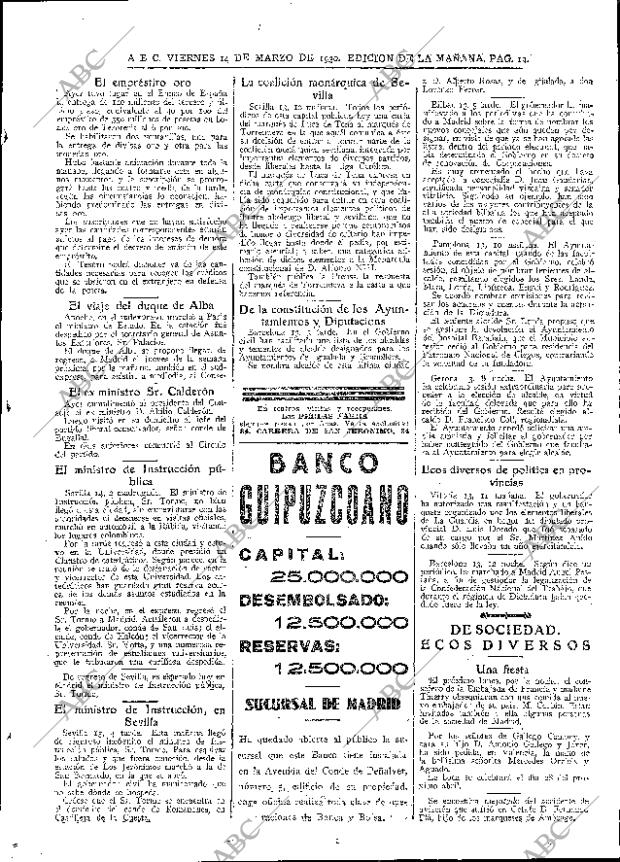 ABC MADRID 14-03-1930 página 19