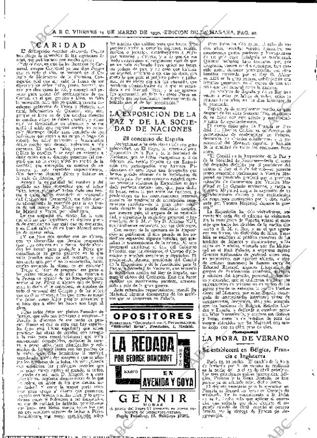 ABC MADRID 14-03-1930 página 20
