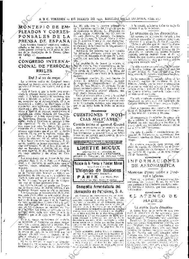 ABC MADRID 14-03-1930 página 21