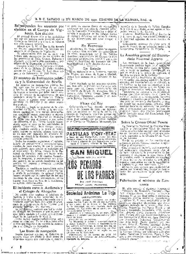 ABC MADRID 15-03-1930 página 16