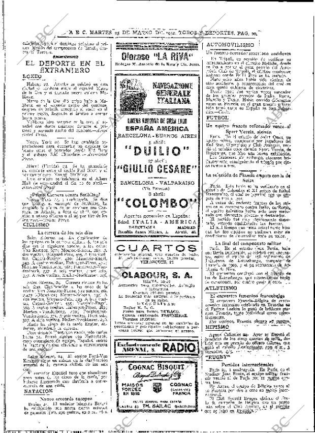 ABC MADRID 25-03-1930 página 20
