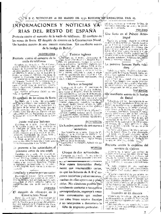 ABC SEVILLA 26-03-1930 página 27