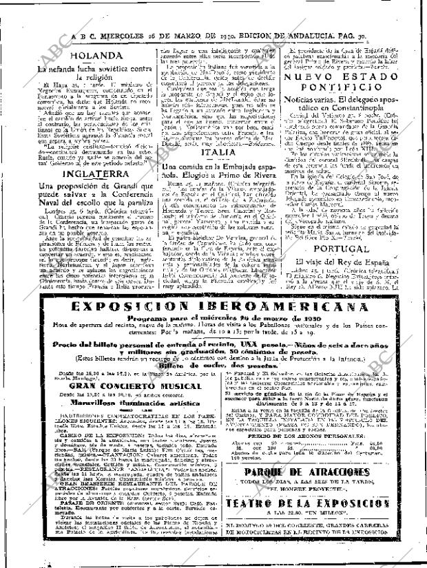 ABC SEVILLA 26-03-1930 página 30