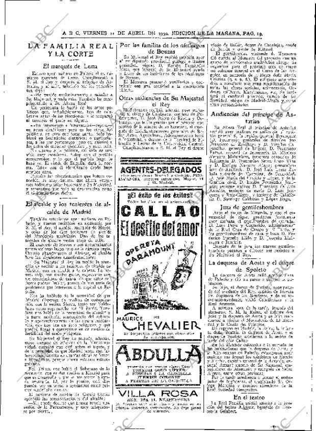 ABC MADRID 11-04-1930 página 19