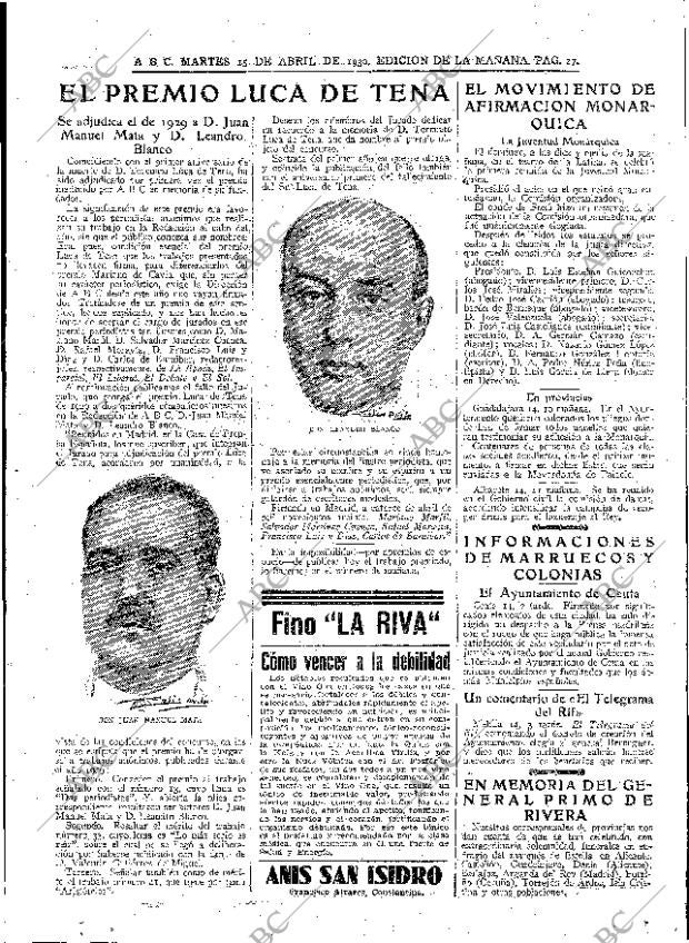 ABC MADRID 15-04-1930 página 27