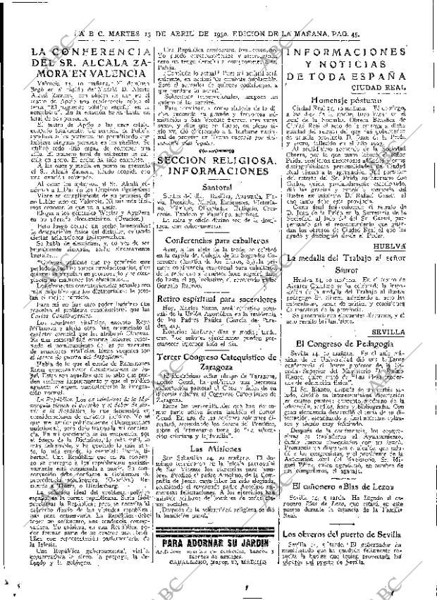 ABC MADRID 15-04-1930 página 45
