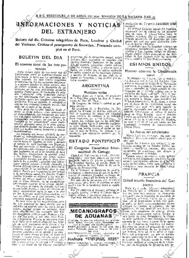ABC MADRID 16-04-1930 página 33