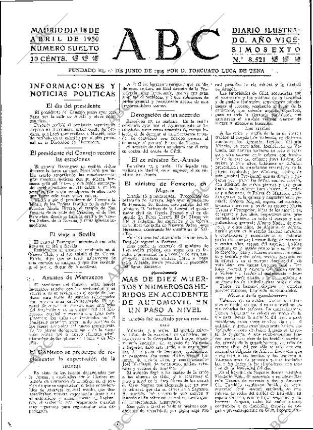 ABC MADRID 18-04-1930 página 15