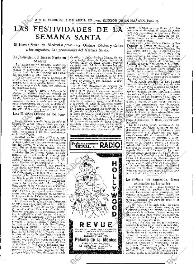 ABC MADRID 18-04-1930 página 17
